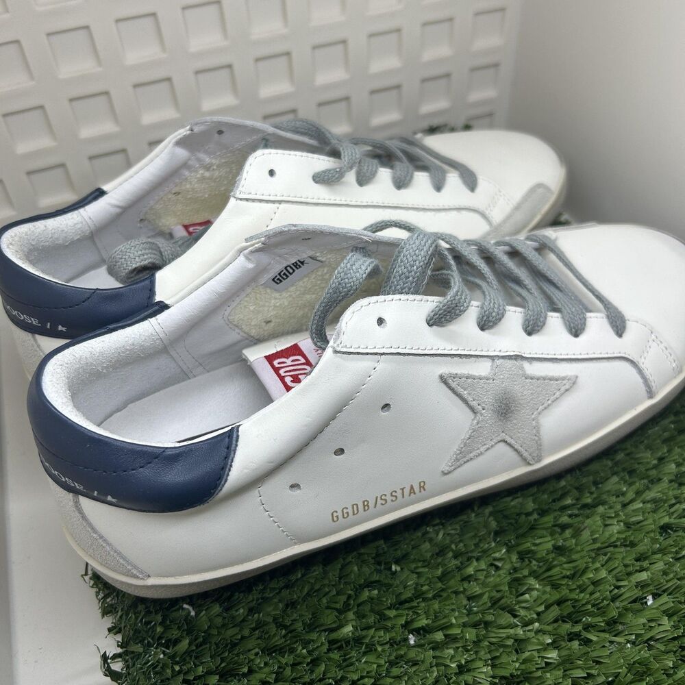 Golden Goose Superstar Shoes Mens Size 10 EU 43 White Gray Leather Made Italy - Picture 5 of 15